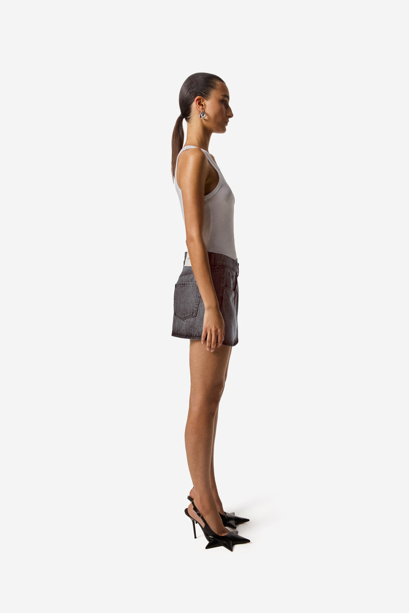 スカート COPERNI Women Skirts COPJ89F2035 GRY GREY Gray Wrap Miniskirt by Coperni on Sale