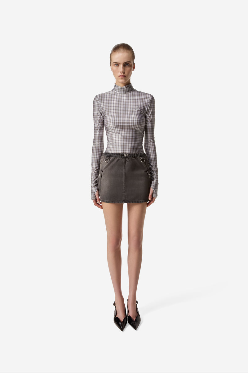 スカート COPERNI Women Skirts COPJ89F2035 GRY GREY Denim Mini Skirt – Coperni