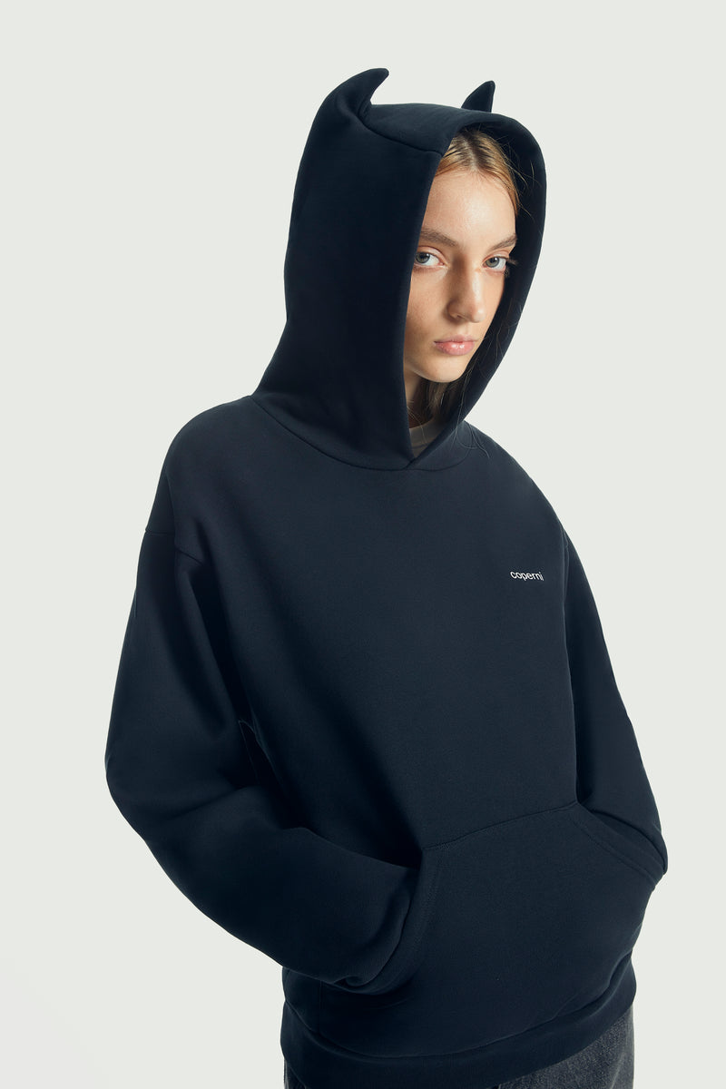 Black sweatshirt 2024 with hoodie