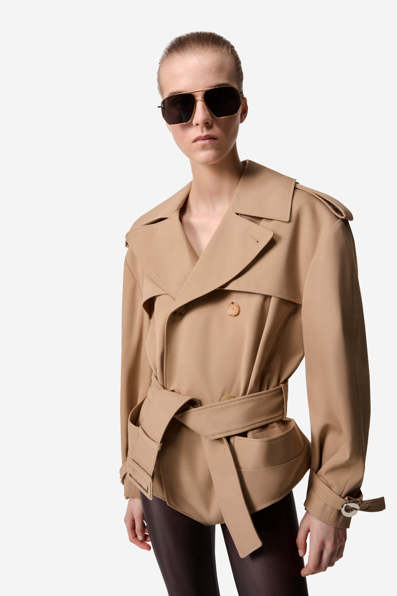 beige spring coat