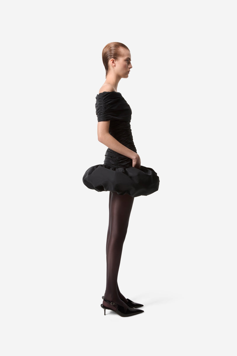 ワンピース COPERNI Women Mid Skirts COPJS72545 BLACK Black Pleated Off-Shoulder Dress – Coperni