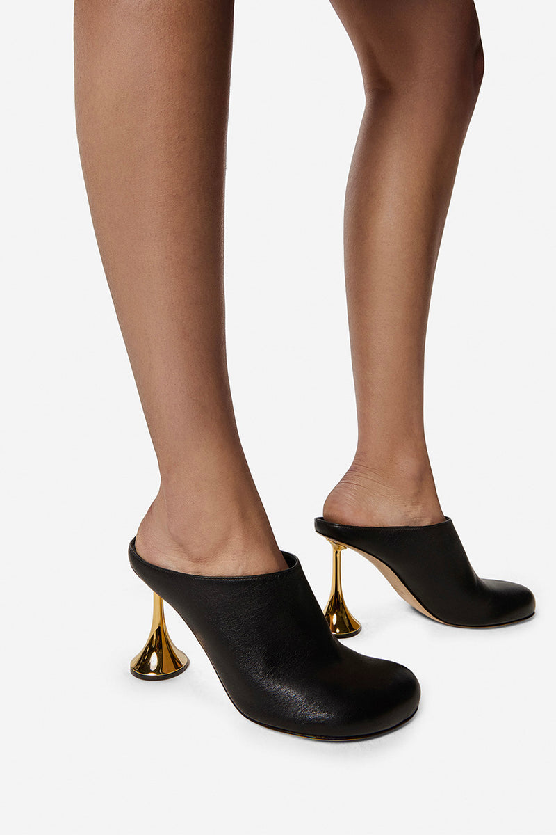 サンダル・ミュール Logo Mules - Coperni - Black - Leather Coperni Crystal-Embellished Logo Mule - Fabric of Society