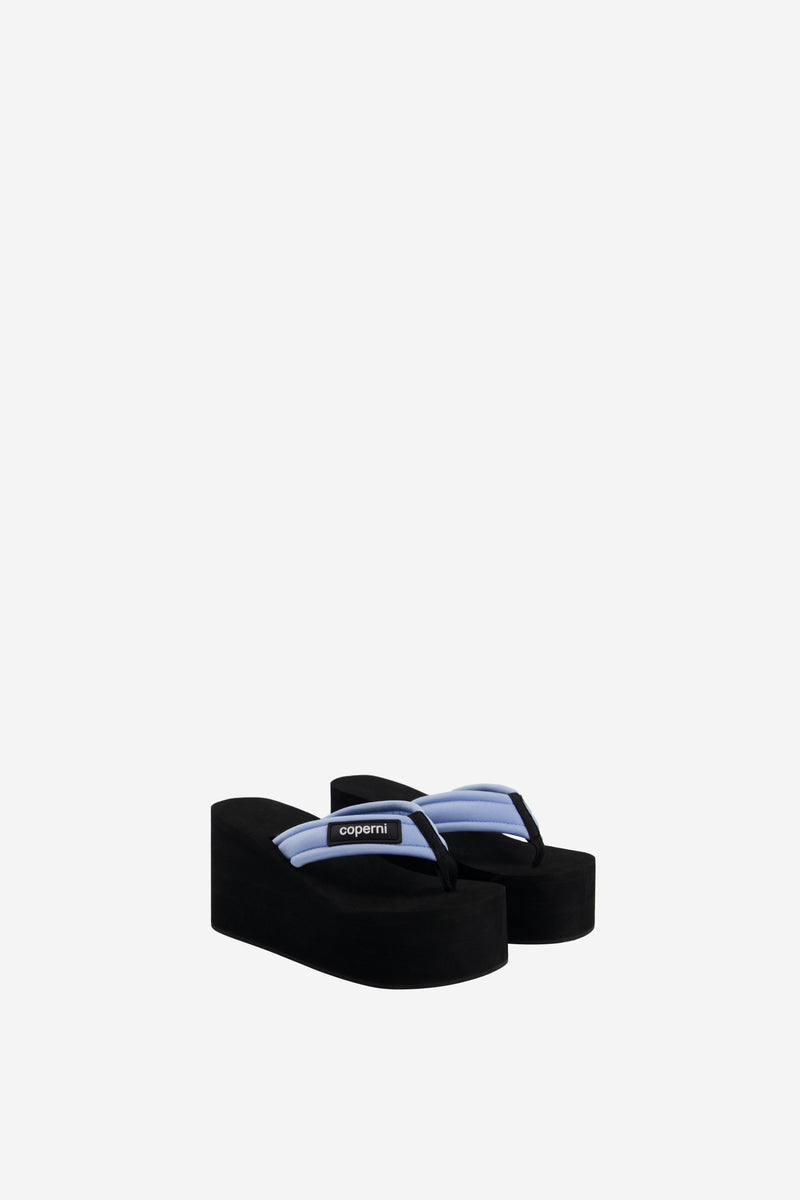 サンダル・ミュール Patch Wedge Sandals - Coperni - Synthetic - Black Coperni logo-patch Wedge Sandals | Black | FARFETCH