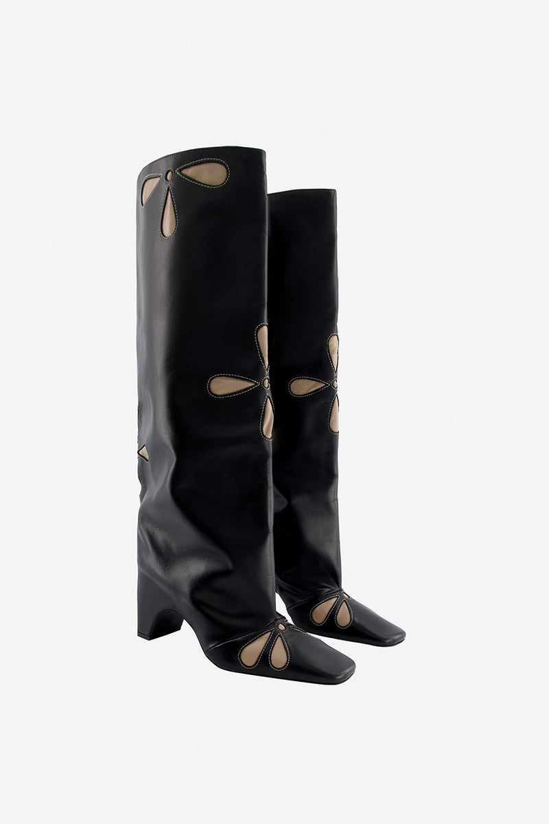 ロングブーツ Coperni Petal Bridge Boots - Coperni - Leather - Black Petal Bridge Boot – Coperni