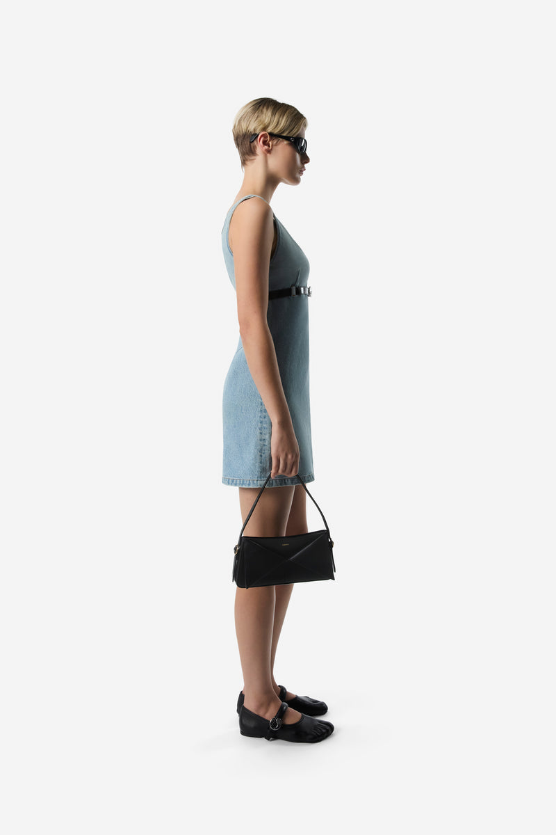 ワンピース COPERNI Woman Dress Denim COPR148F2024 BLU Belted Denim Mini Dress – Coperni