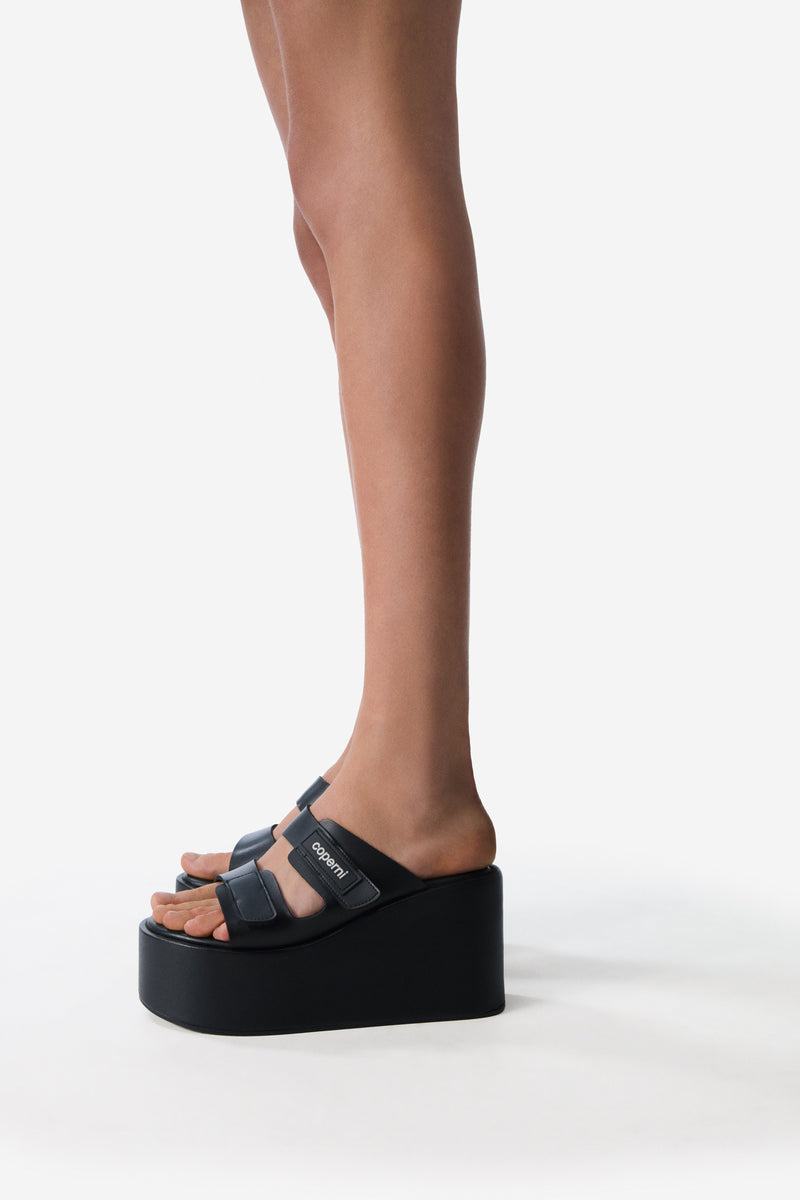 【関税込み】Patch Sandals - Coperni - Leather - Black/Brown Patch Wedge Sandal – Coperni