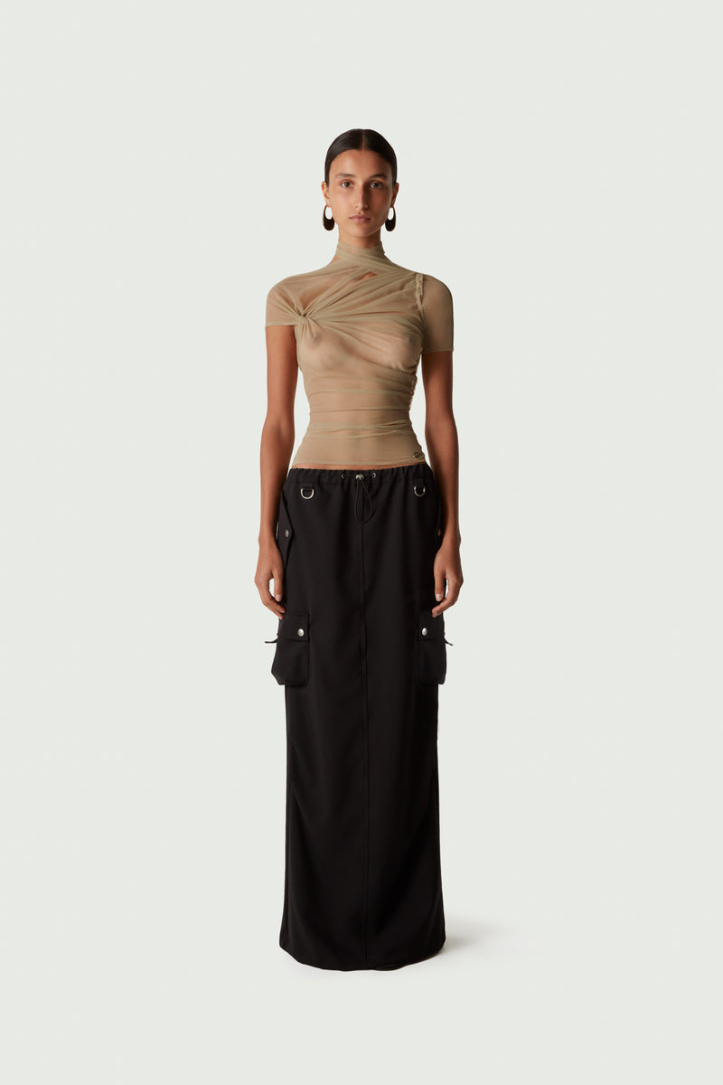 Tailored Cargo Maxi Skirt – Coperni