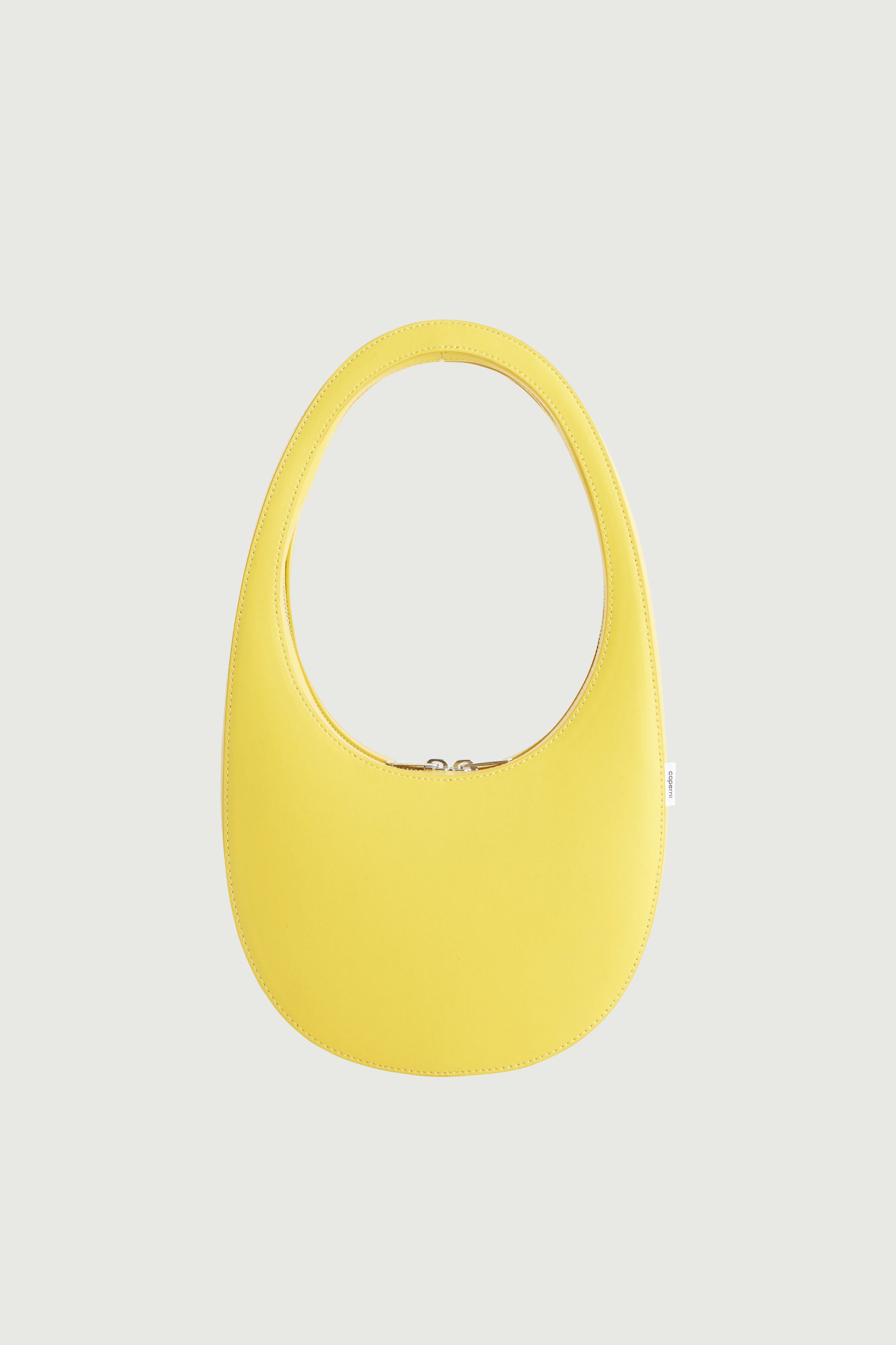 Swipe Small Faux Fur Shoulder Bag in Yellow - Coperni