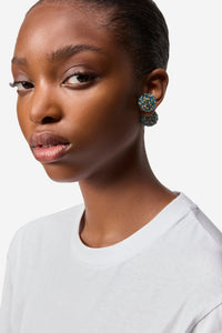 Crystal-Embellished Xl Atom Earring