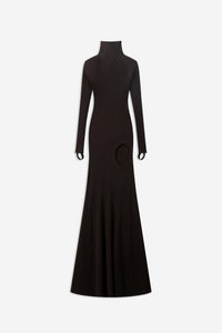 Leg Cut-Out Rib Gown