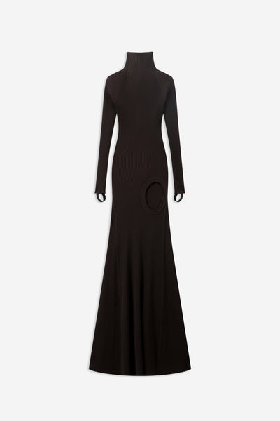 Leg Cut-Out Rib Gown – Coperni
