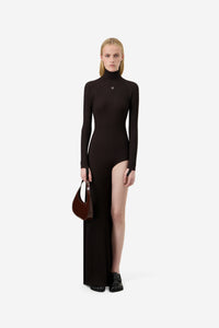 Leg Cut-Out Rib Gown