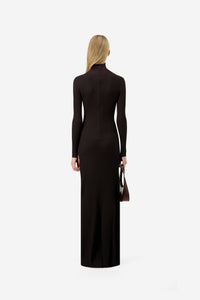 Leg Cut-Out Rib Gown