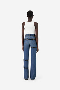 Multi Belt Denim Pants