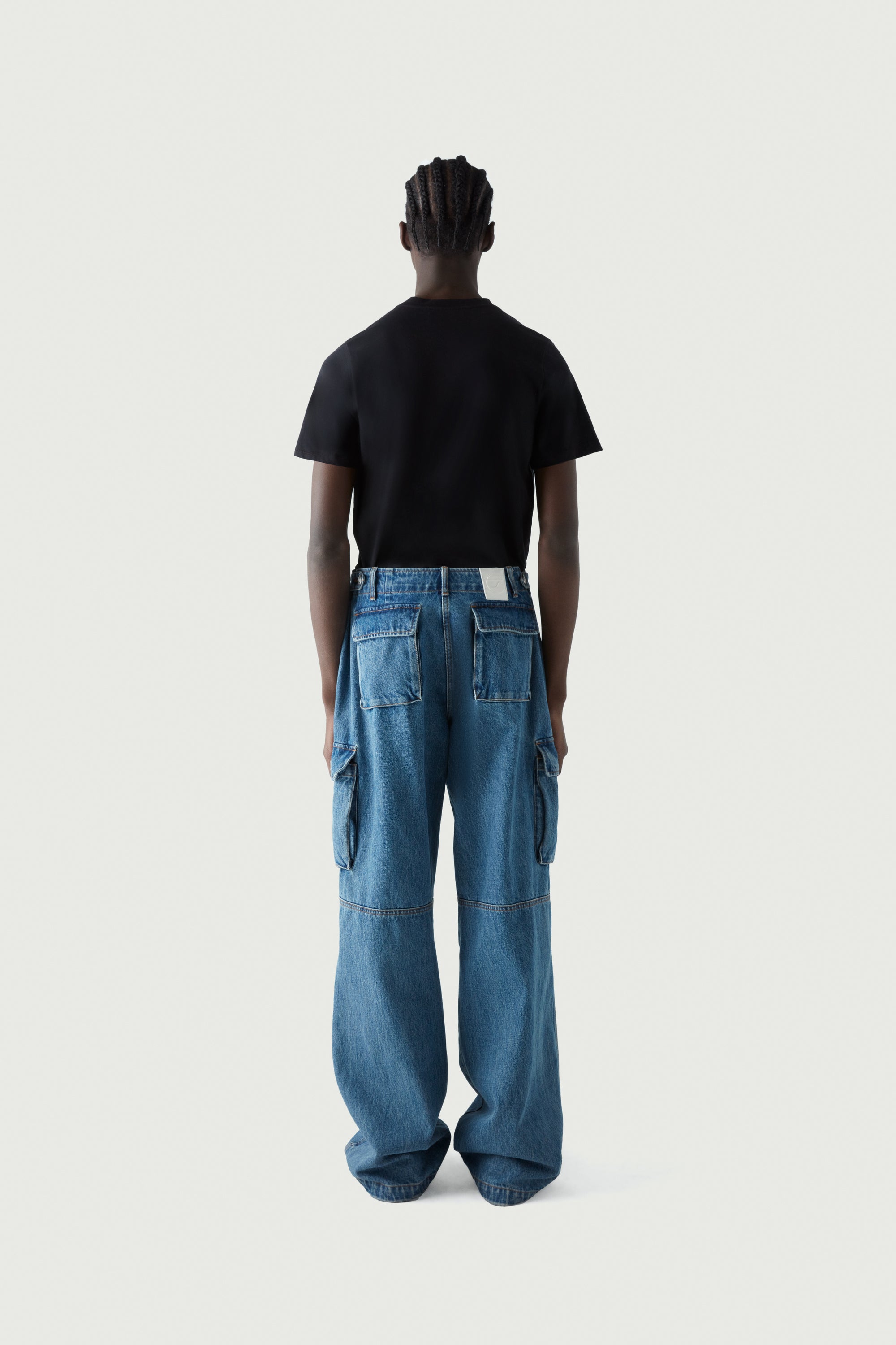 Denim Wide Leg Cargo Pants – Coperni