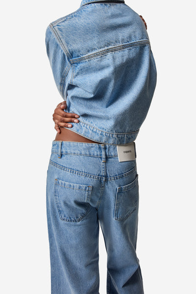 デニム・ジーパン COPERNI Women Denims COPP55252MEN BLUE Wide Leg Denim Pants – Coperni