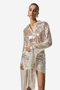 Knotted Sequins Dress