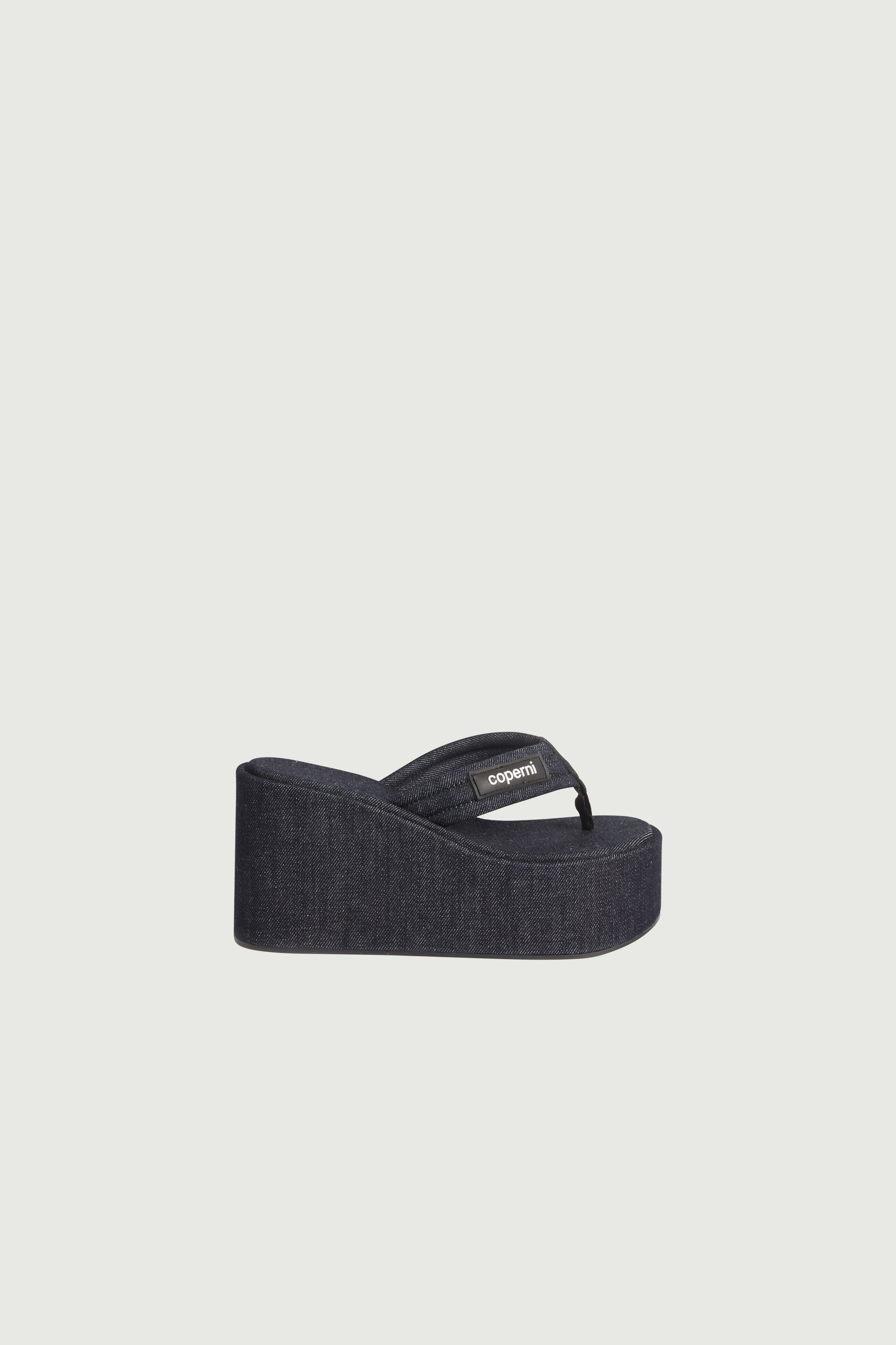 Denim Branded Wedge Sandal – Coperni