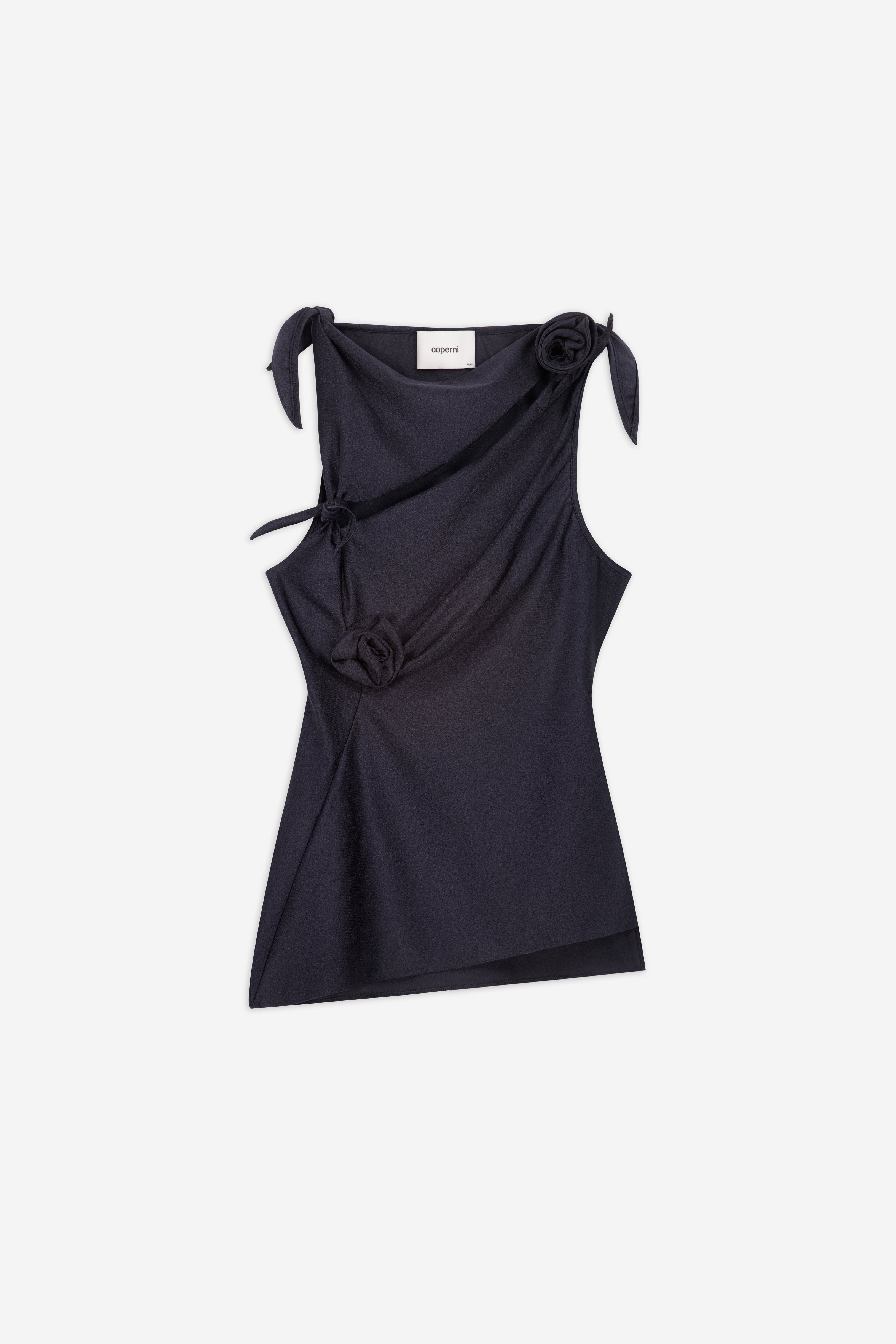 【関税込み】Coperni ブラック Flower ビキニトップ Coperni: Black Flower Bikini Top | SSENSE