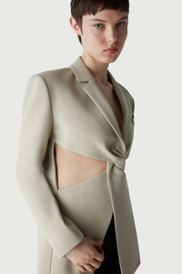 Twisted Cut-Out Tailored Jacket
