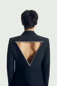 Cut-Out Triangle Double Breasted Jacket