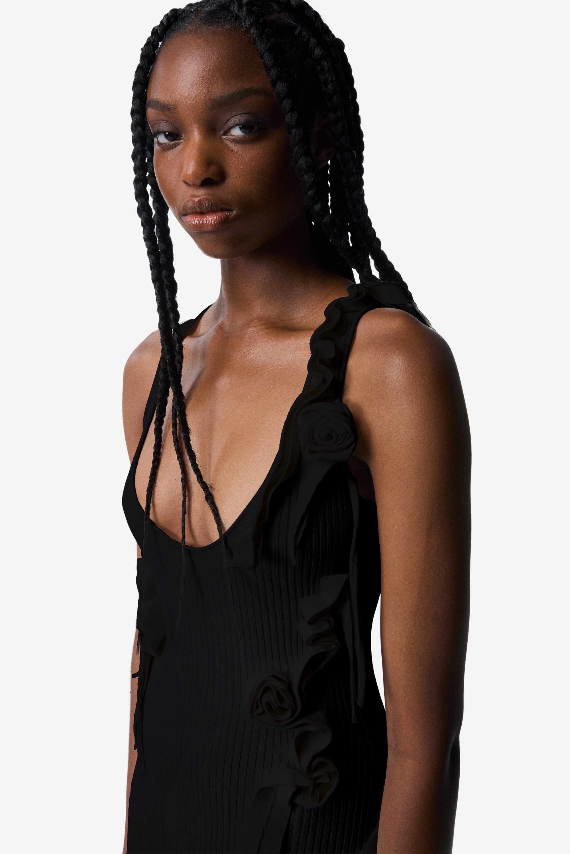 Knitted Ribbon Long Tank Dress – Coperni