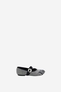 Crystal-Embellished Five-Toe Ballerina Belt Flat