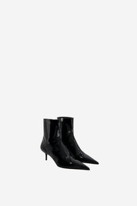 Patent Star Cut-Out Low Boots