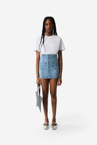 Four Pocket Denim Mini Skirt