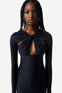Twisted Cut-Out Jersey Dress