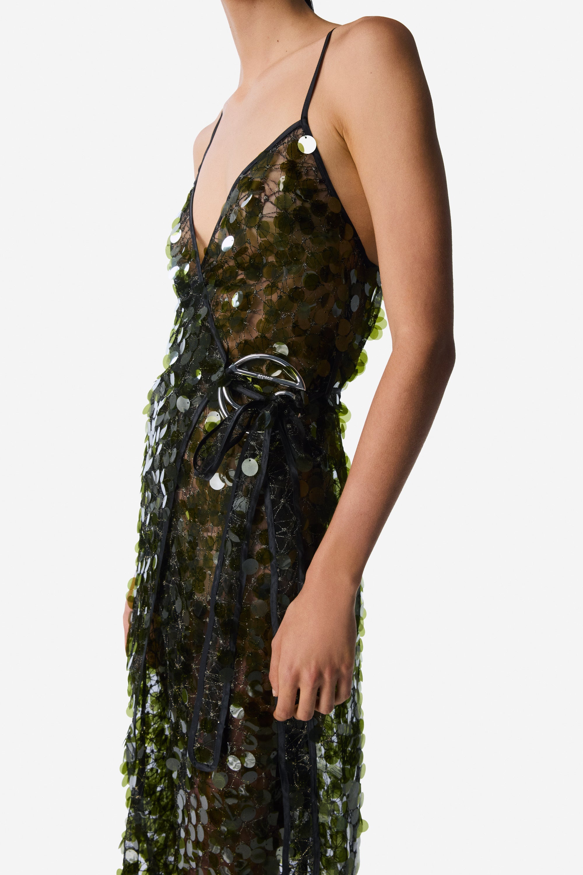 Wrap slip dress discount