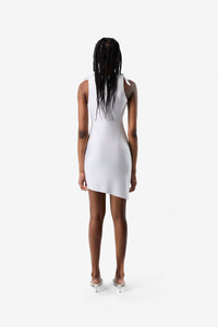 Asymmetric Flower Mini Dress