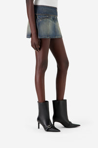 Ankle Heeled Belt Boots