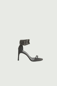 Denim Waistband Strap Logo Sandals