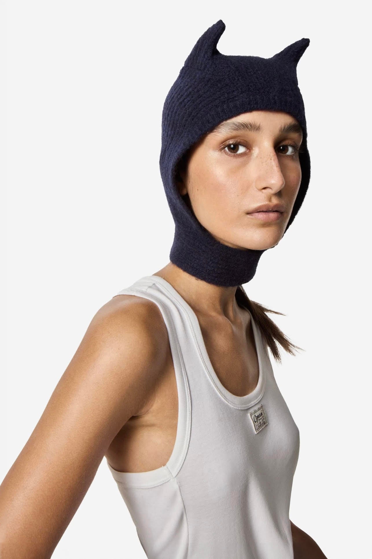 Knitted passo Horn Beanie Coperni