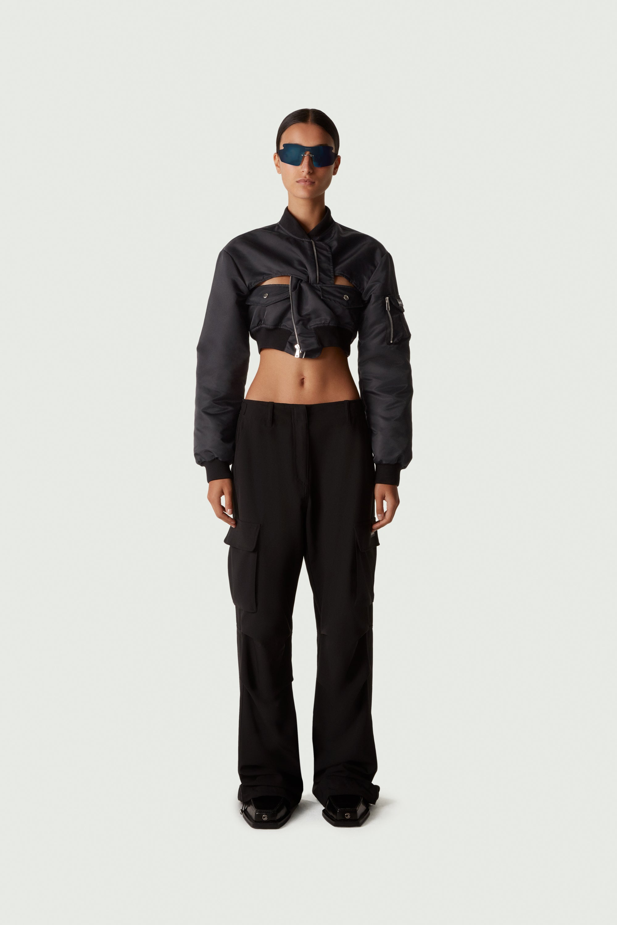 Cut-Out Cropped Bomber Jacket – Coperni