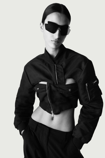 Cut-Out Cropped Bomber Jacket – Coperni