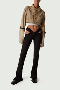 Cut Out Tailored Trousers